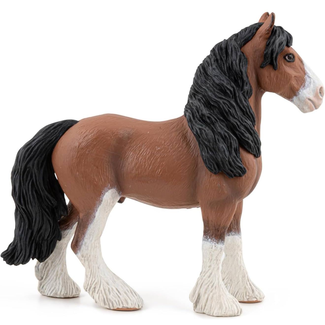 Figurine cheval clydesdale marron