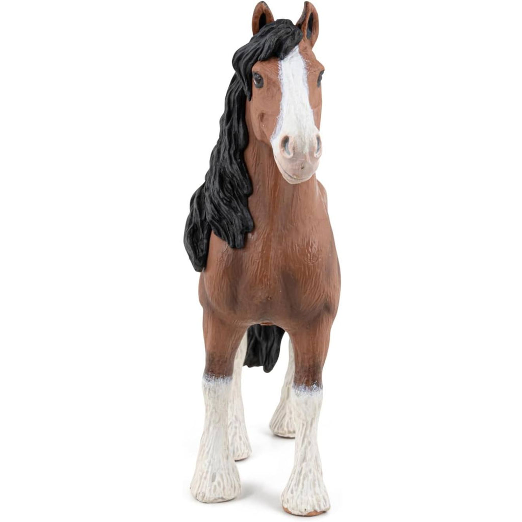 Figurine cheval clydesdale marron