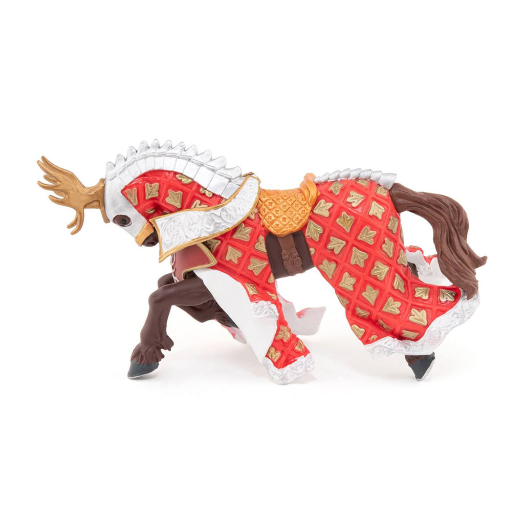 Figurine cheval du maître cimier cerf rouge