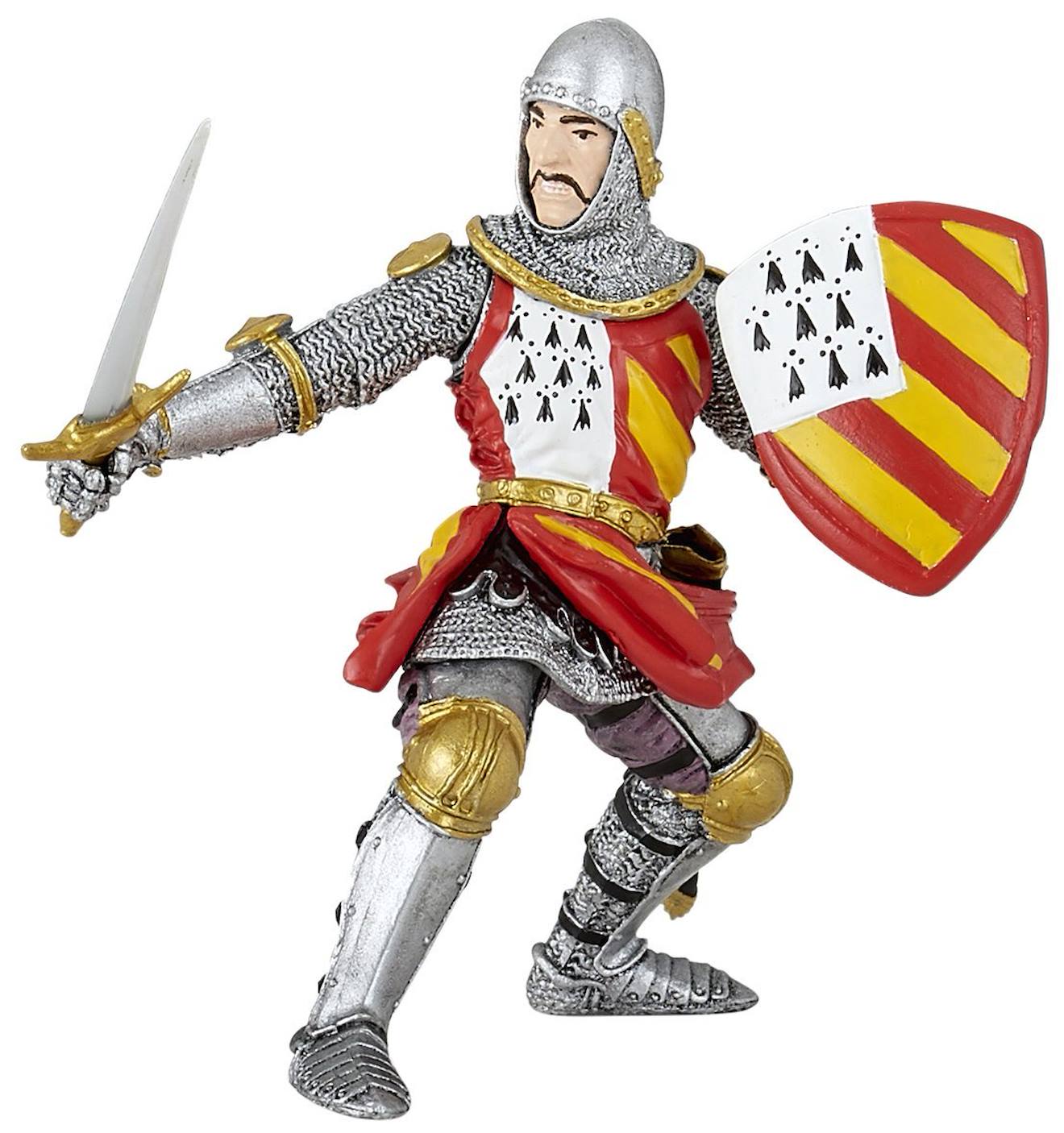 Figurine chevalier au tournoi gris