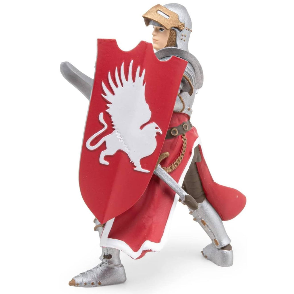 Figurine chevalier griffon rouge