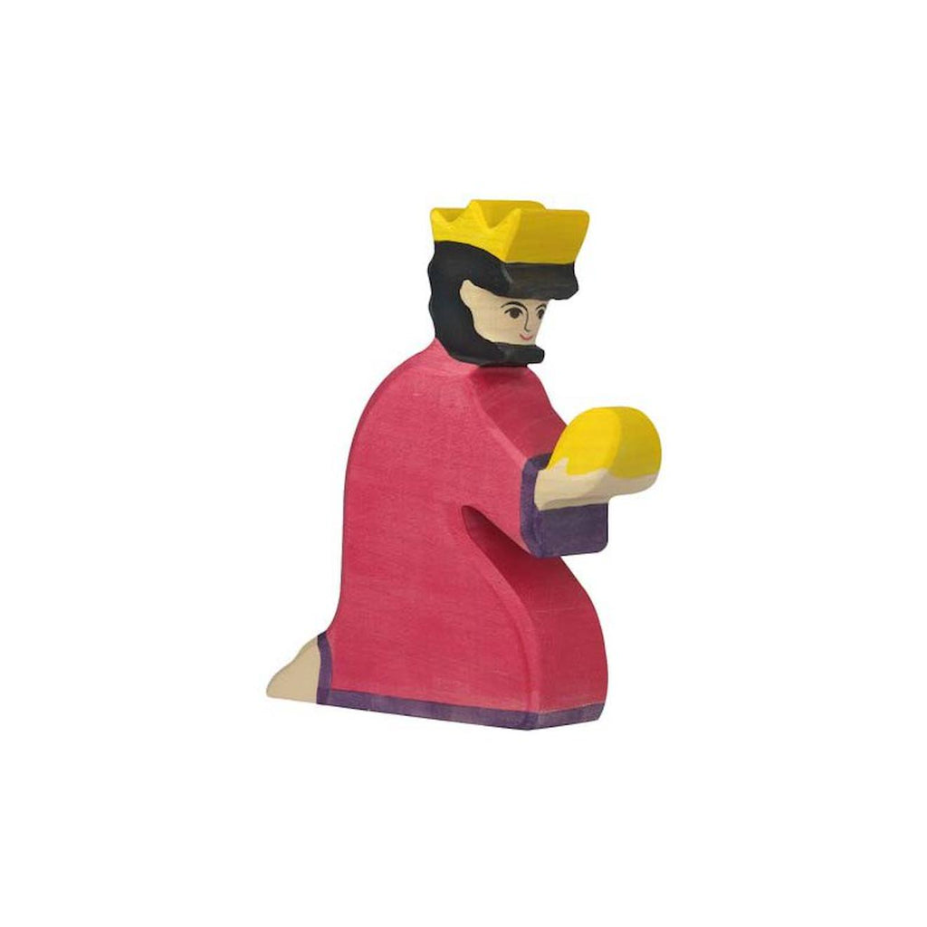 Figurine crèche de noël - balthazar rouge