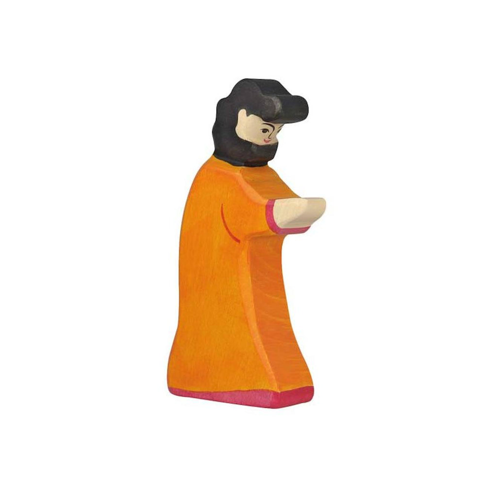 Figurine crèche de noël - joseph orange