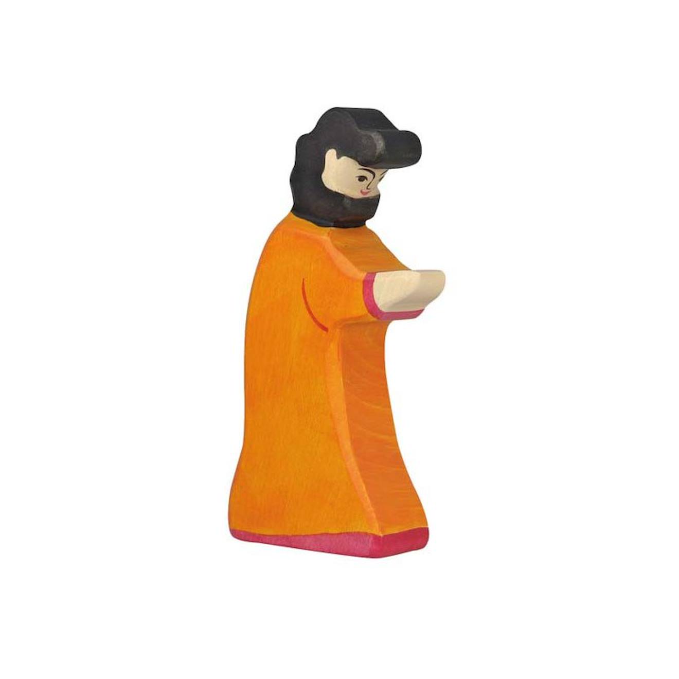 Figurine crèche de noël - joseph orange