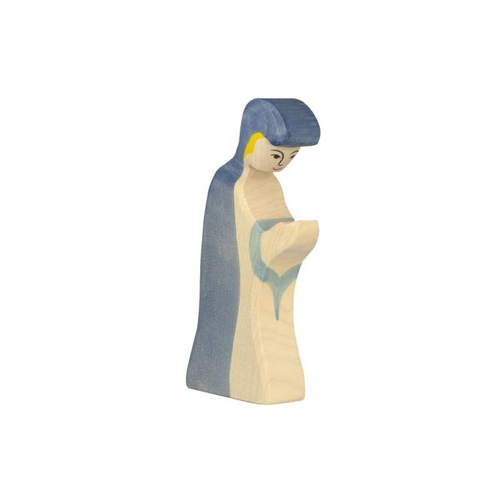 Figurine crèche de noël - marie bleu