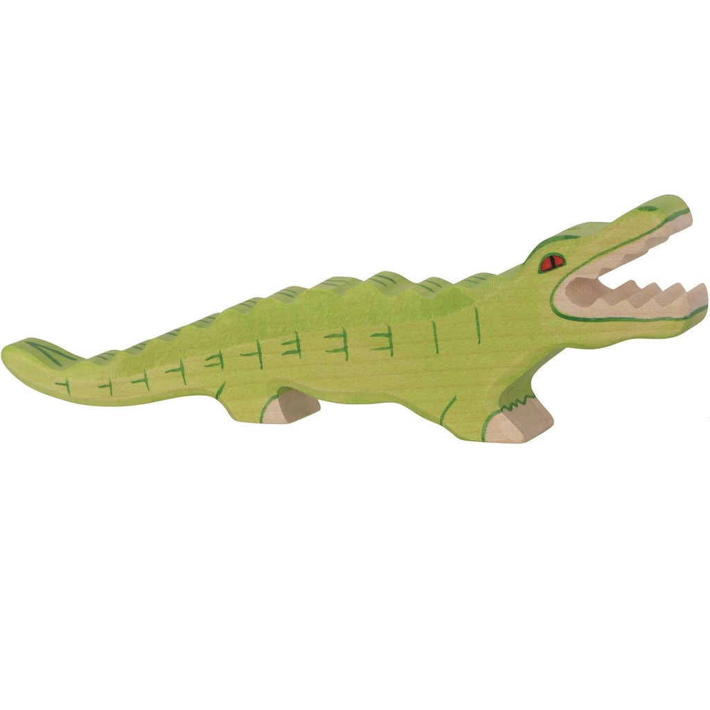 Figurine crocodile vert