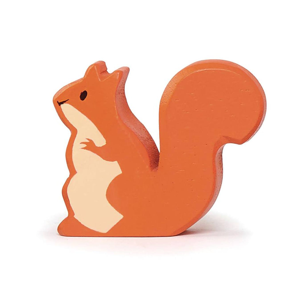 Figurine écureuil en bois orange