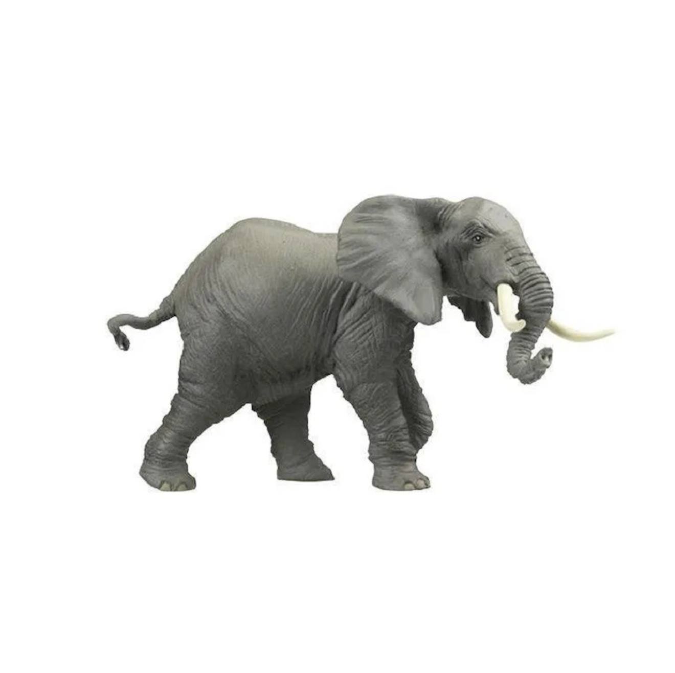 Figurine éléphant marchant gris