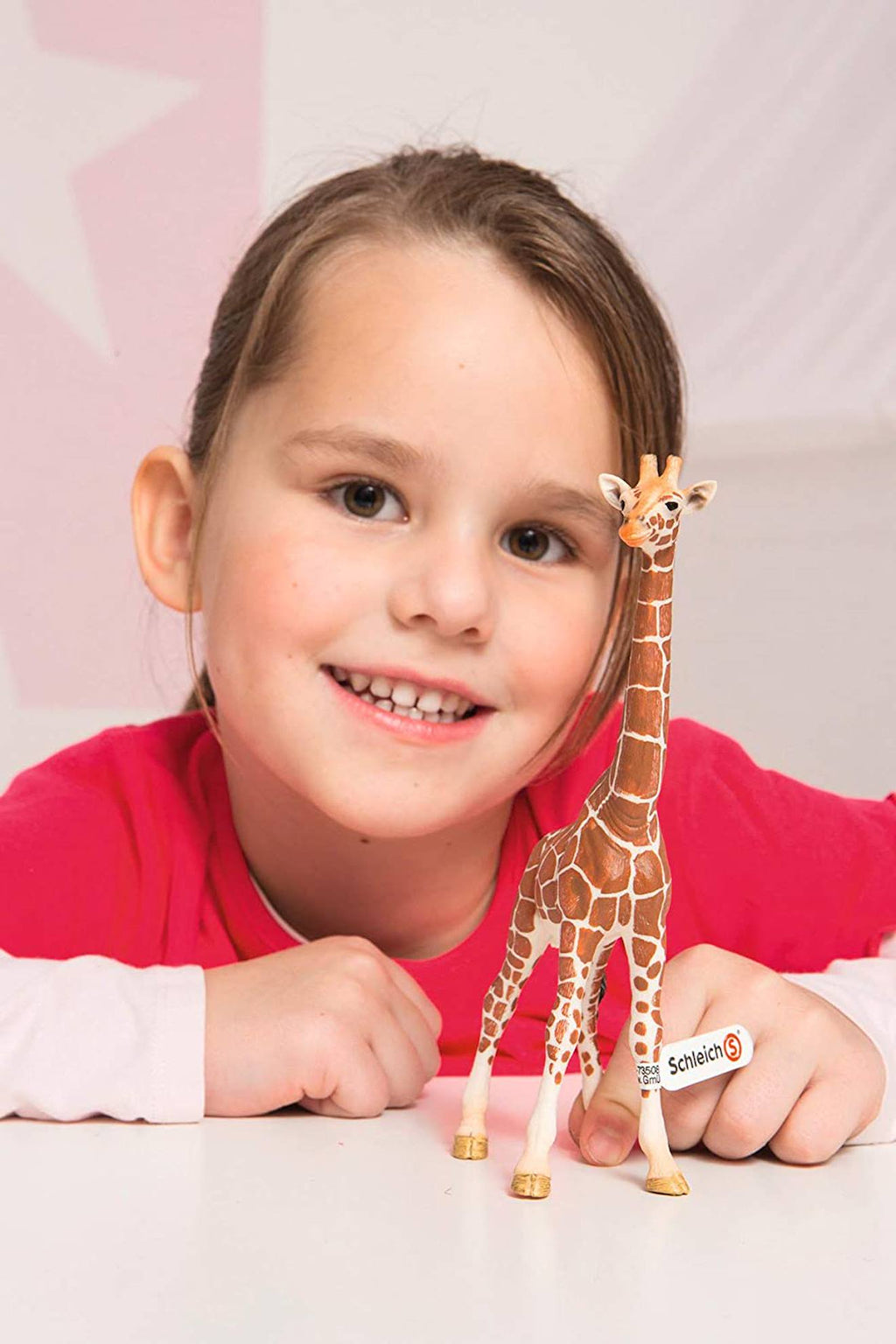 Figurine girafe mâle marron