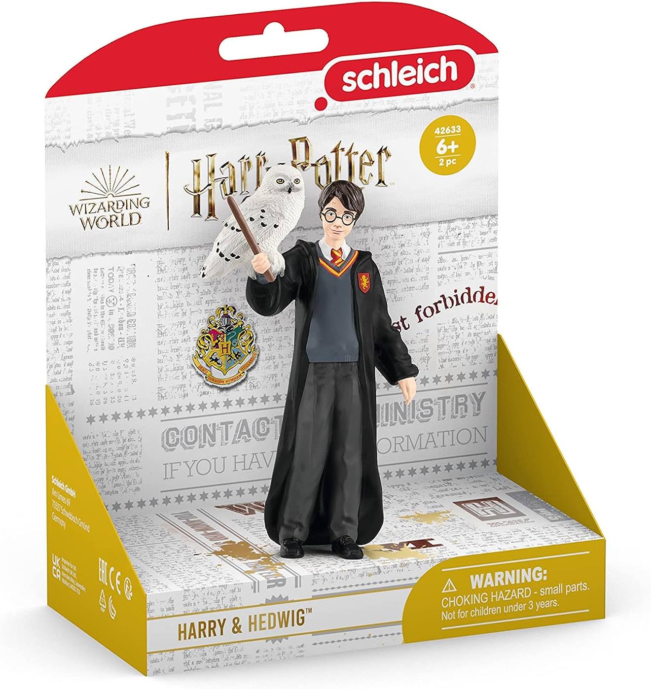 Figurine Harry Potter et hedwige noir