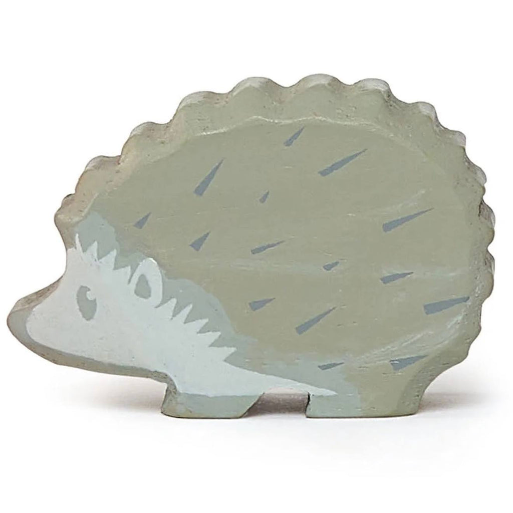 Figurine hérisson en bois gris