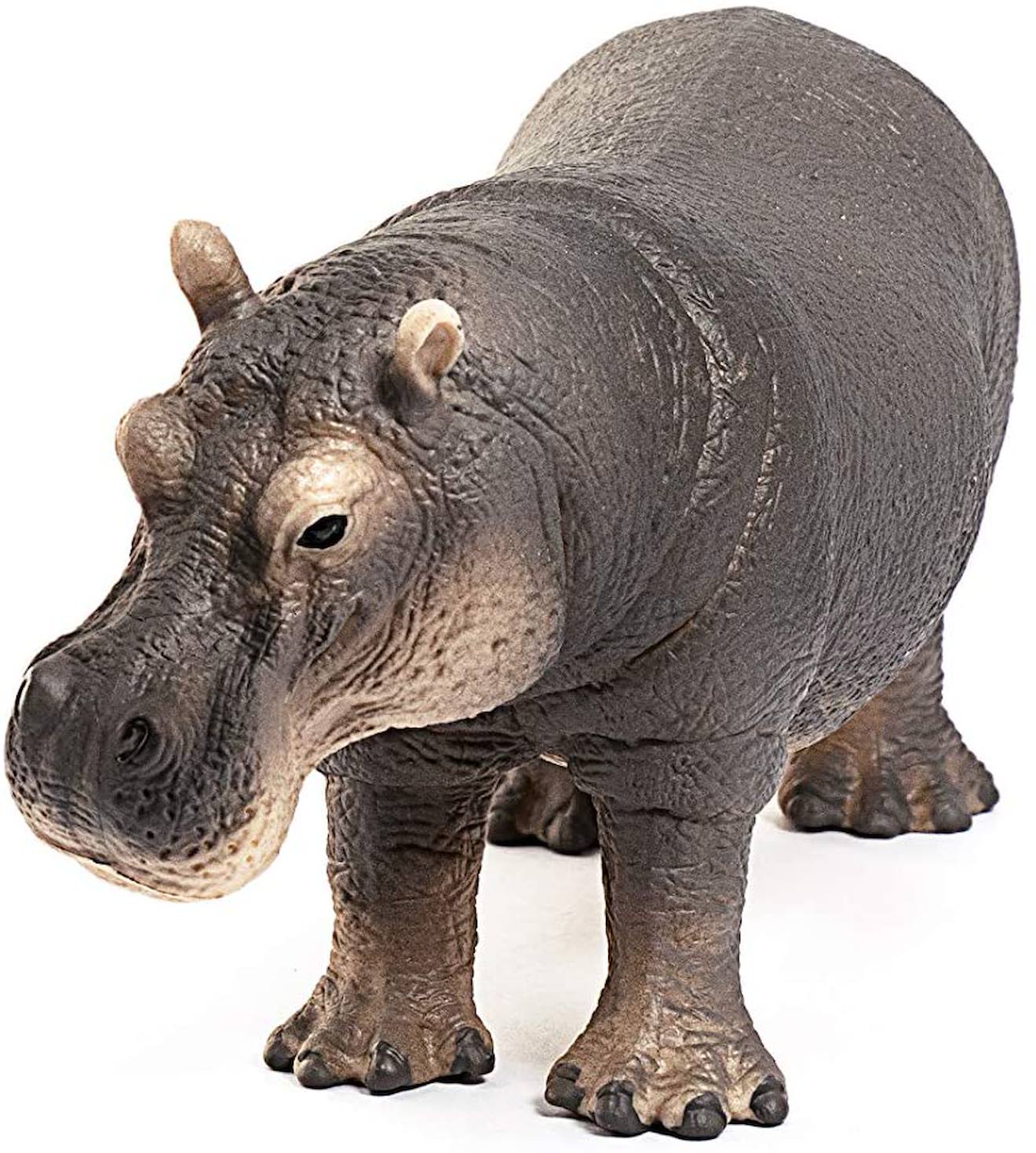 Figurine hippopotame gris