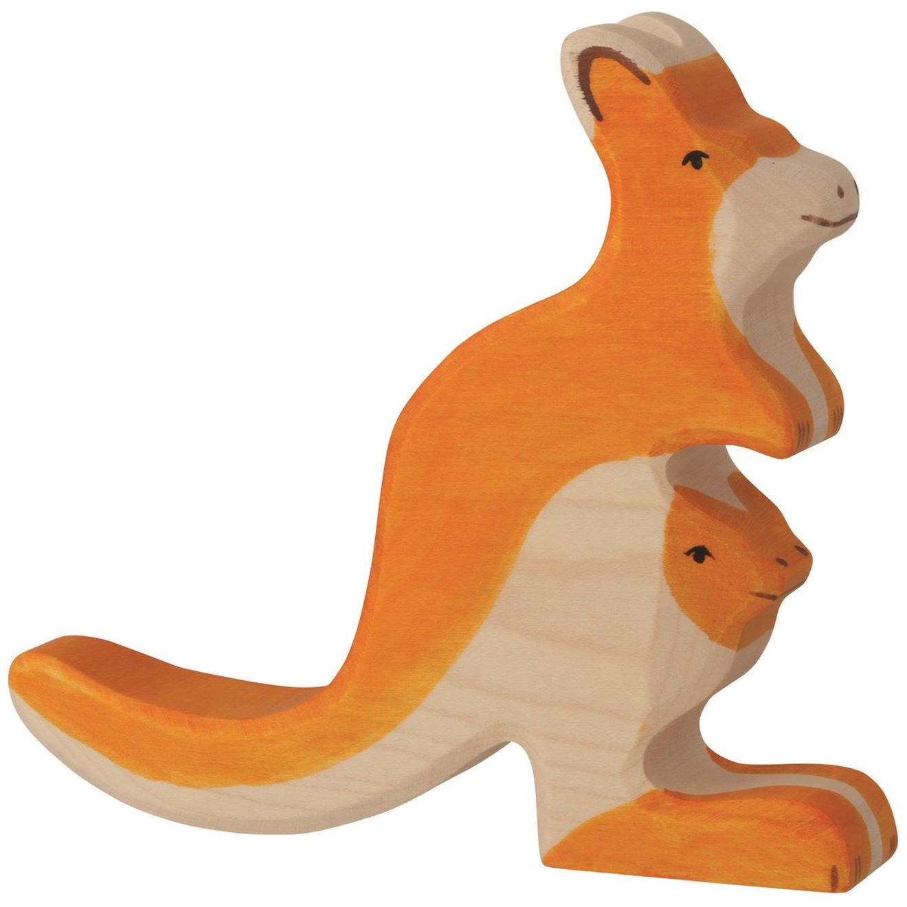 Figurine kangourou marron