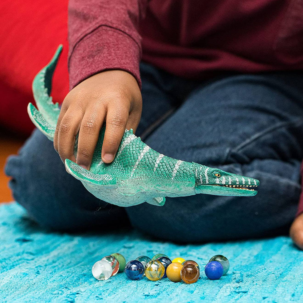 Figurine mosasaurus vert