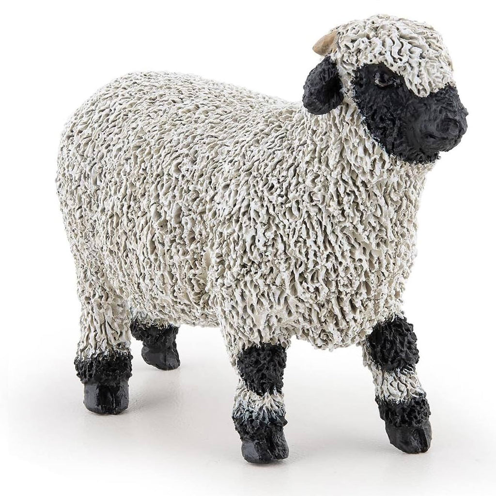 Figurine mouton nez noir du valais noir