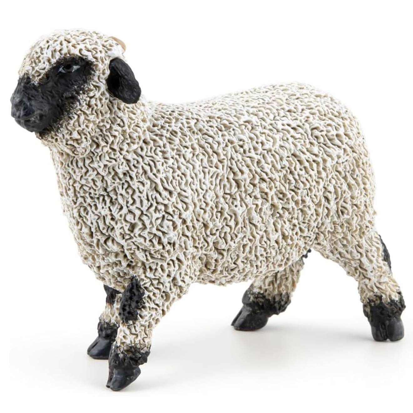 Figurine mouton nez noir du valais noir