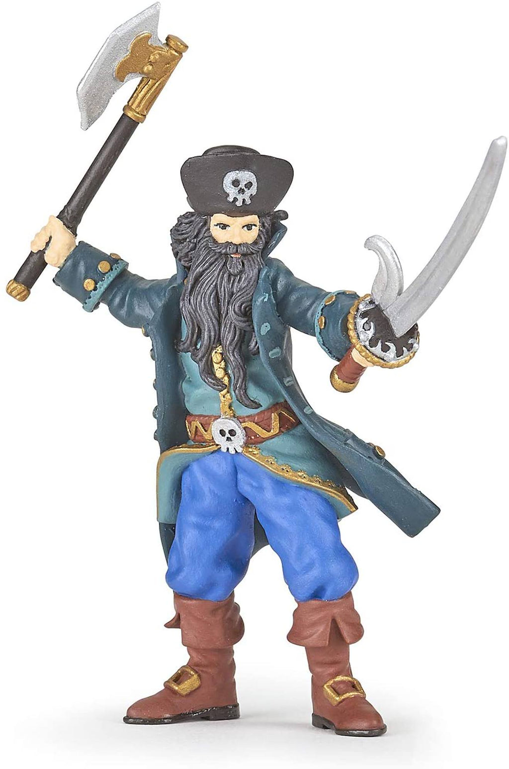 Figurine pirate barbe noire rouge