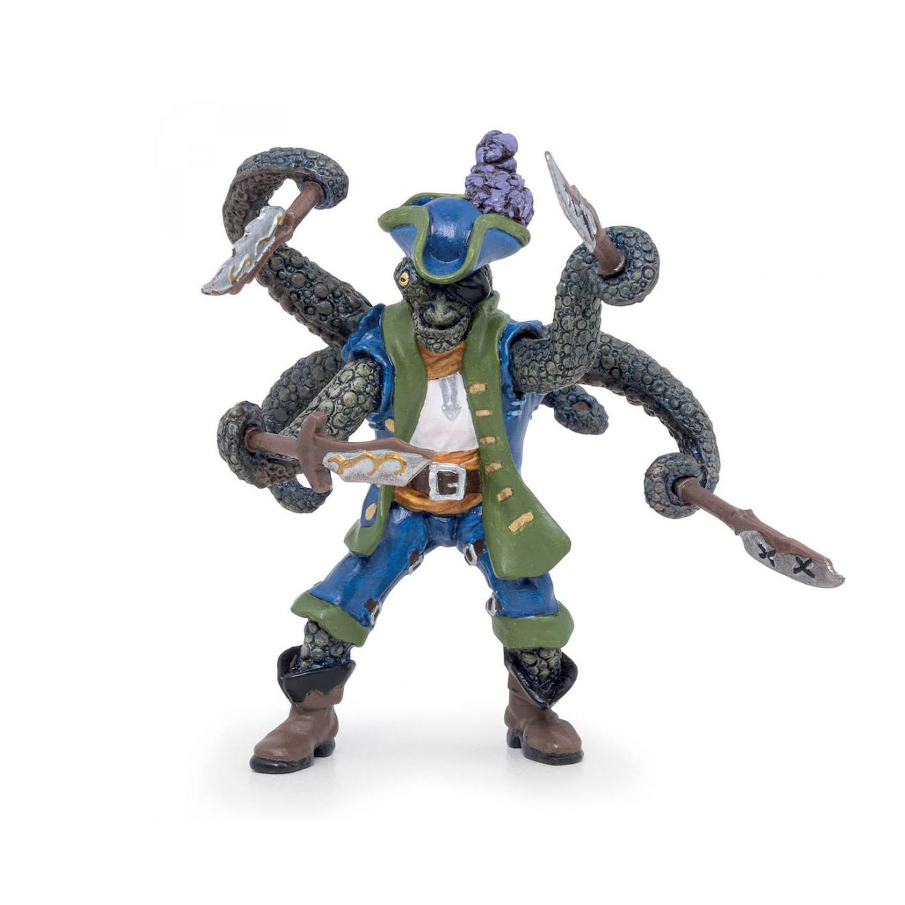 Figurine pirate mutant pieuvre bleu