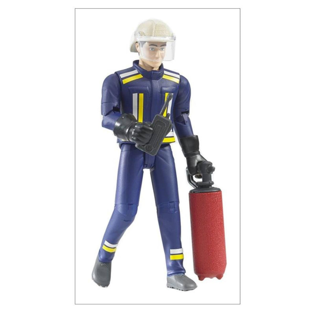 Figurine pompier avec eccessoires bleu