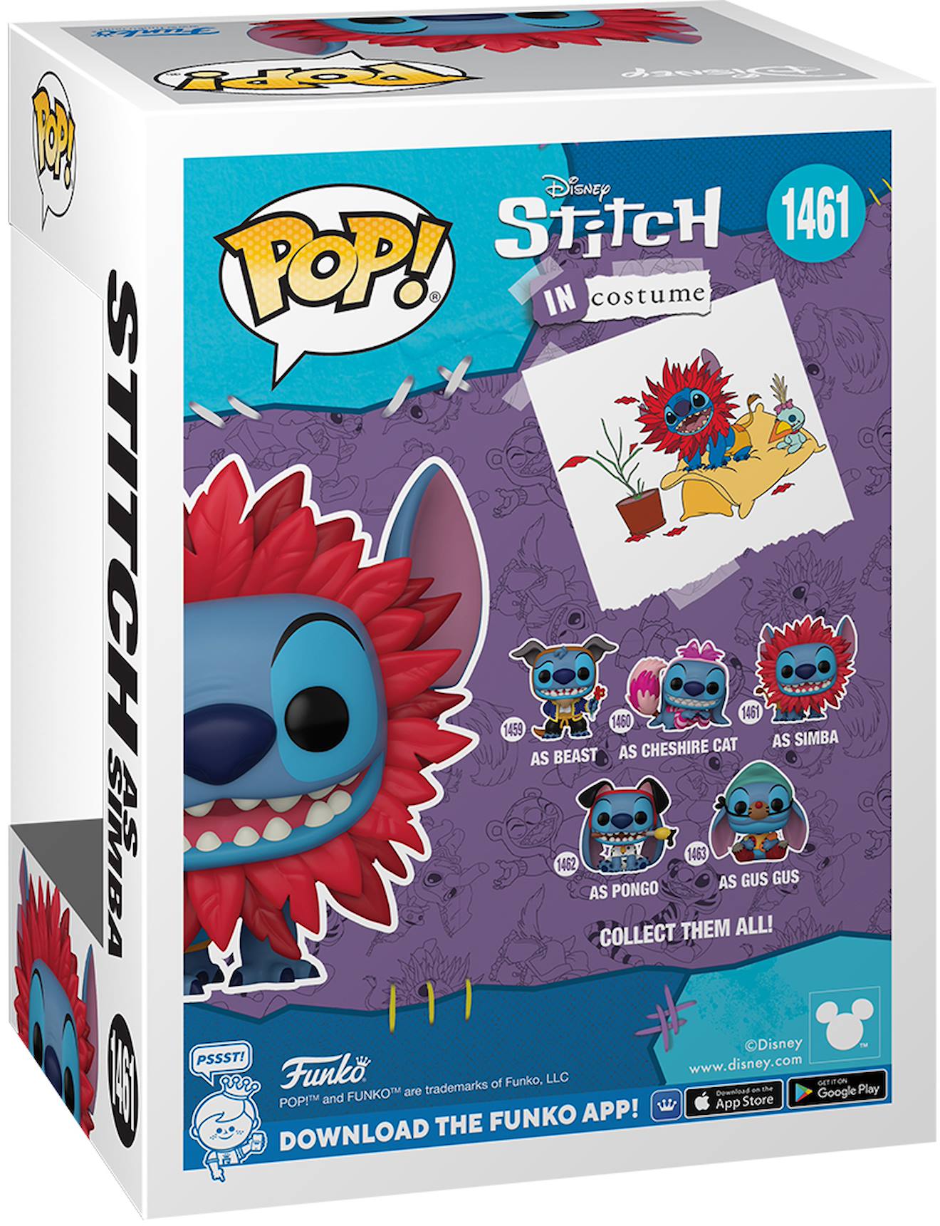 Figurine pop Stitch Disney simba multicolore