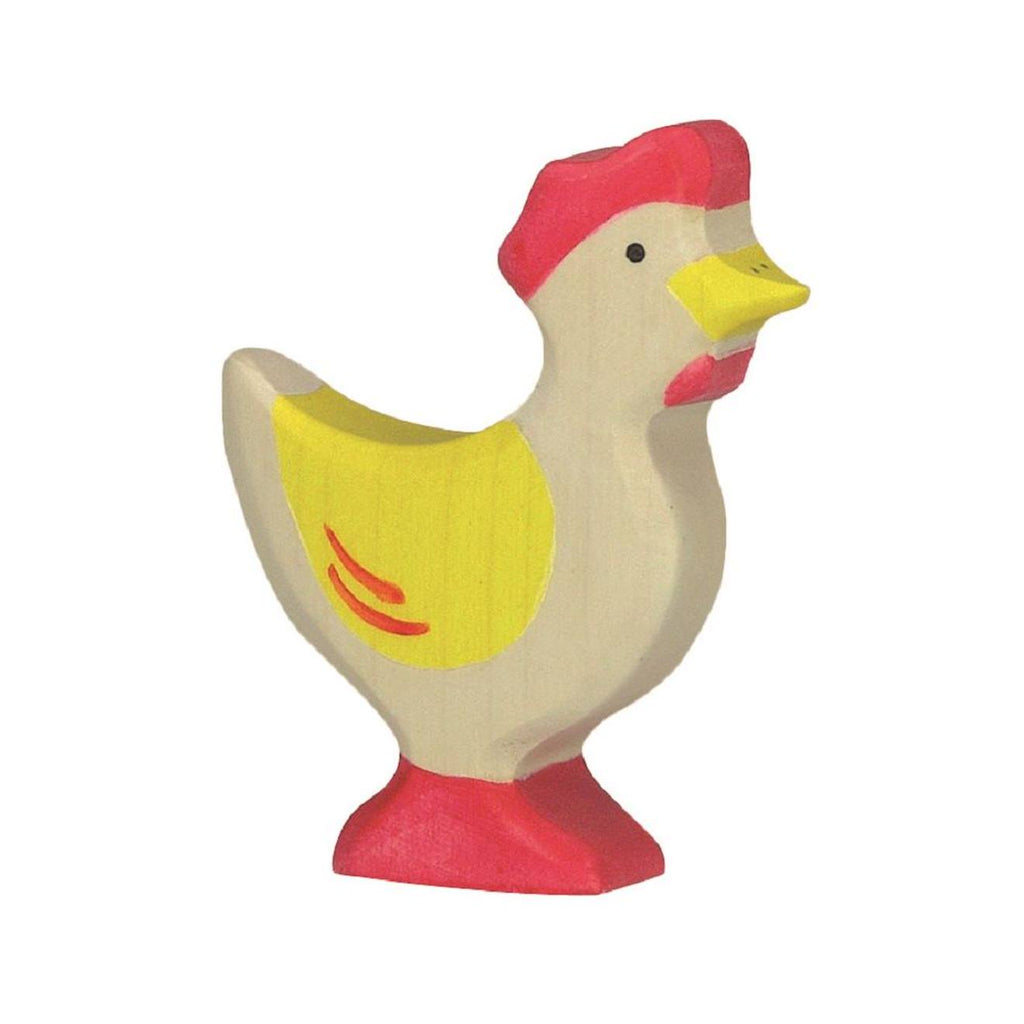 Figurine poule jaune