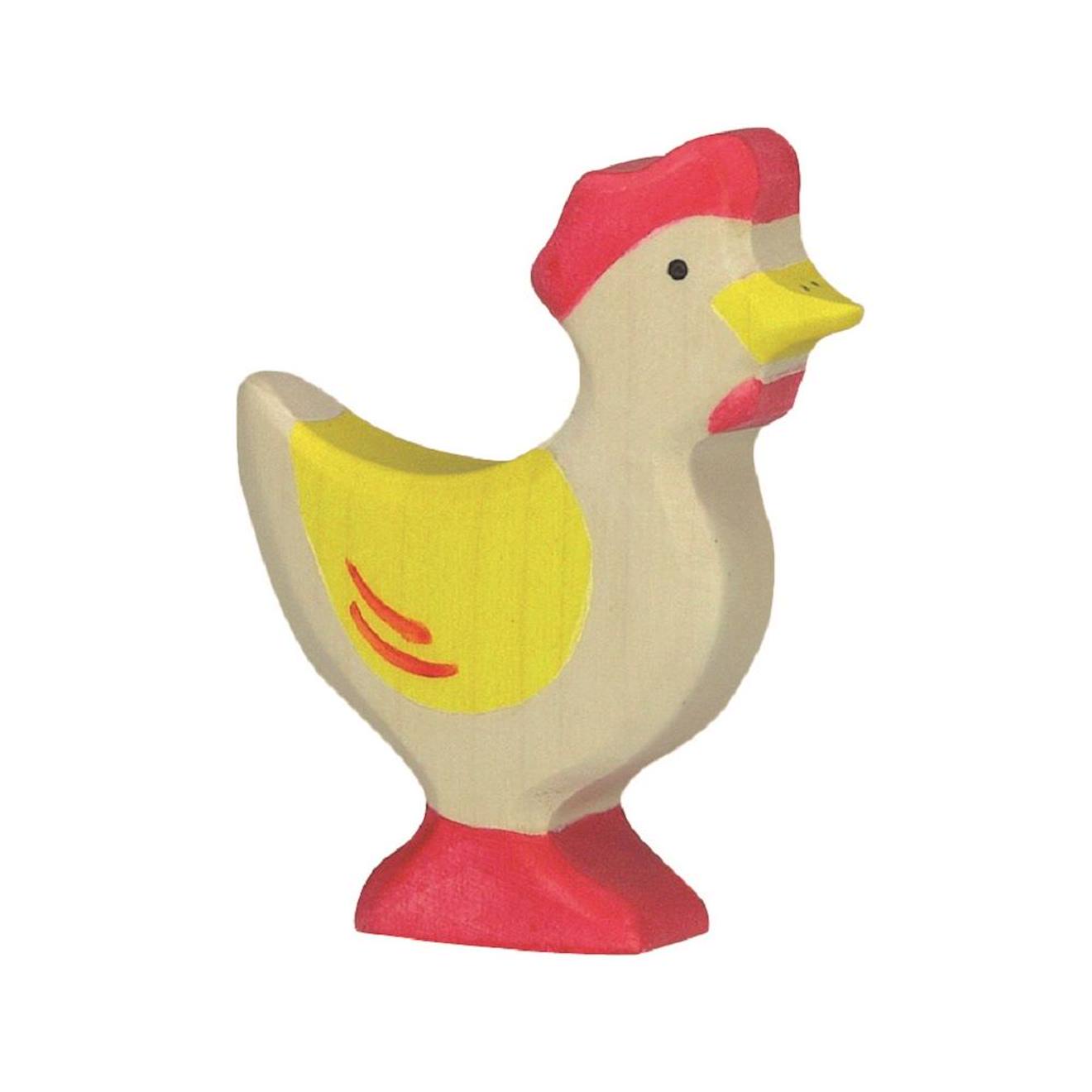 Figurine poule jaune