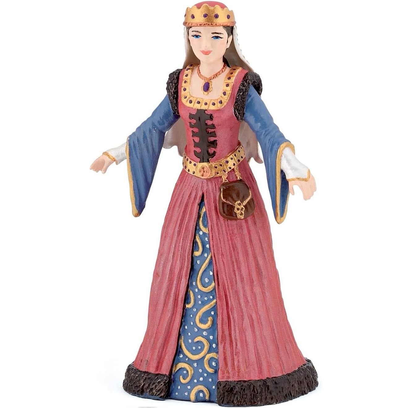 Figurine reine médiévale rouge