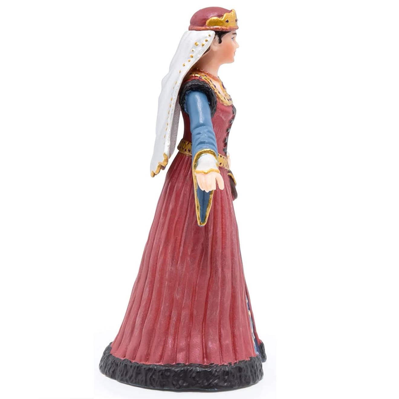 Figurine reine médiévale rouge
