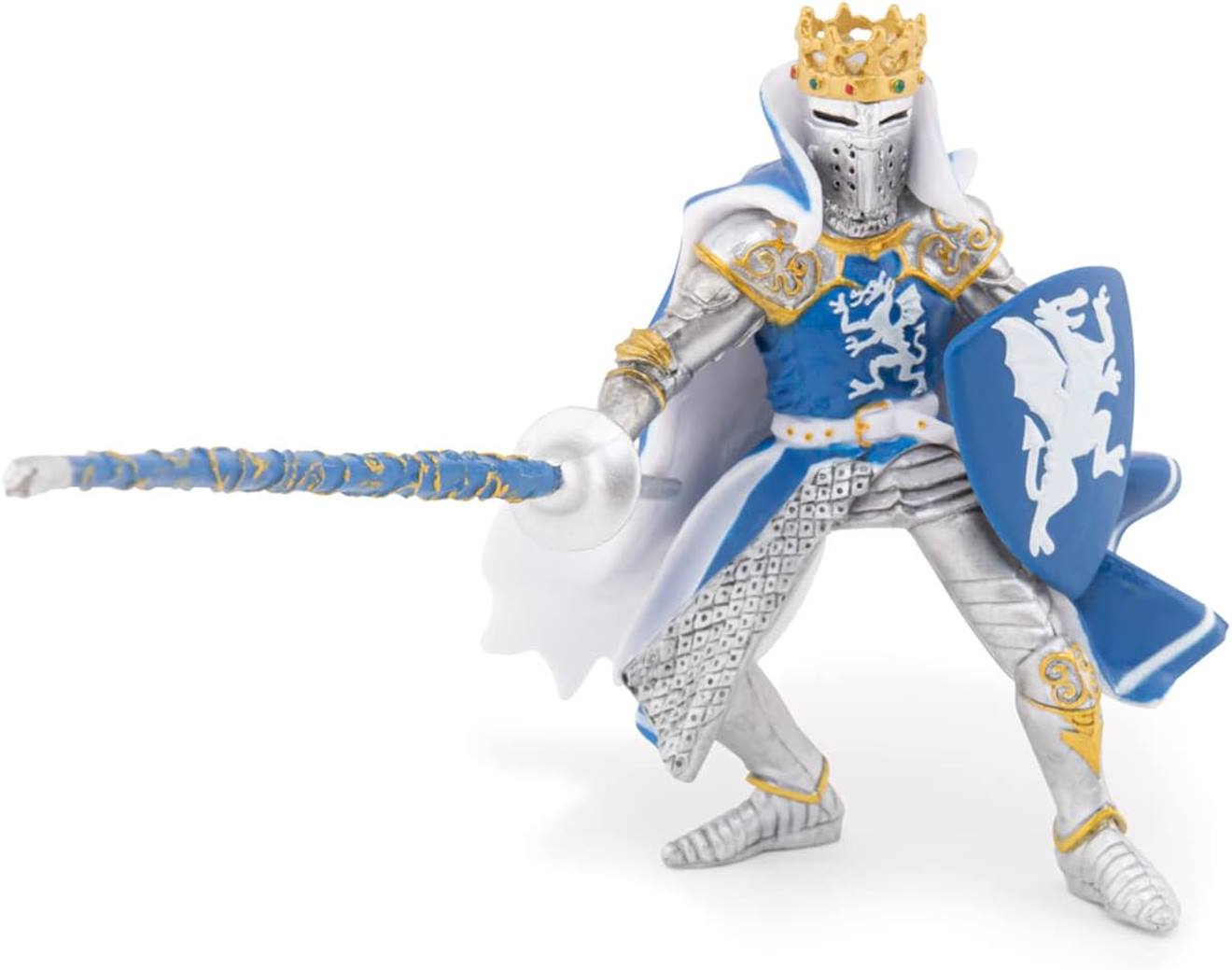 Figurine roi au dragon bleu