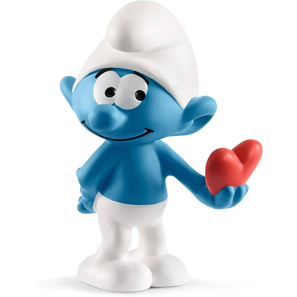 Figurine schtroumpf avec cœur bleu