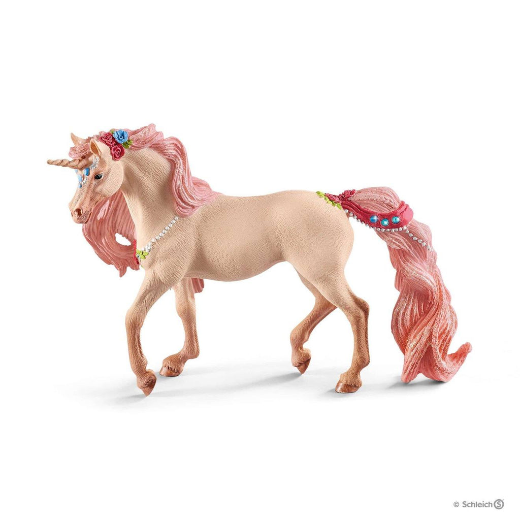 Figurine:licorne bijou, jument rose