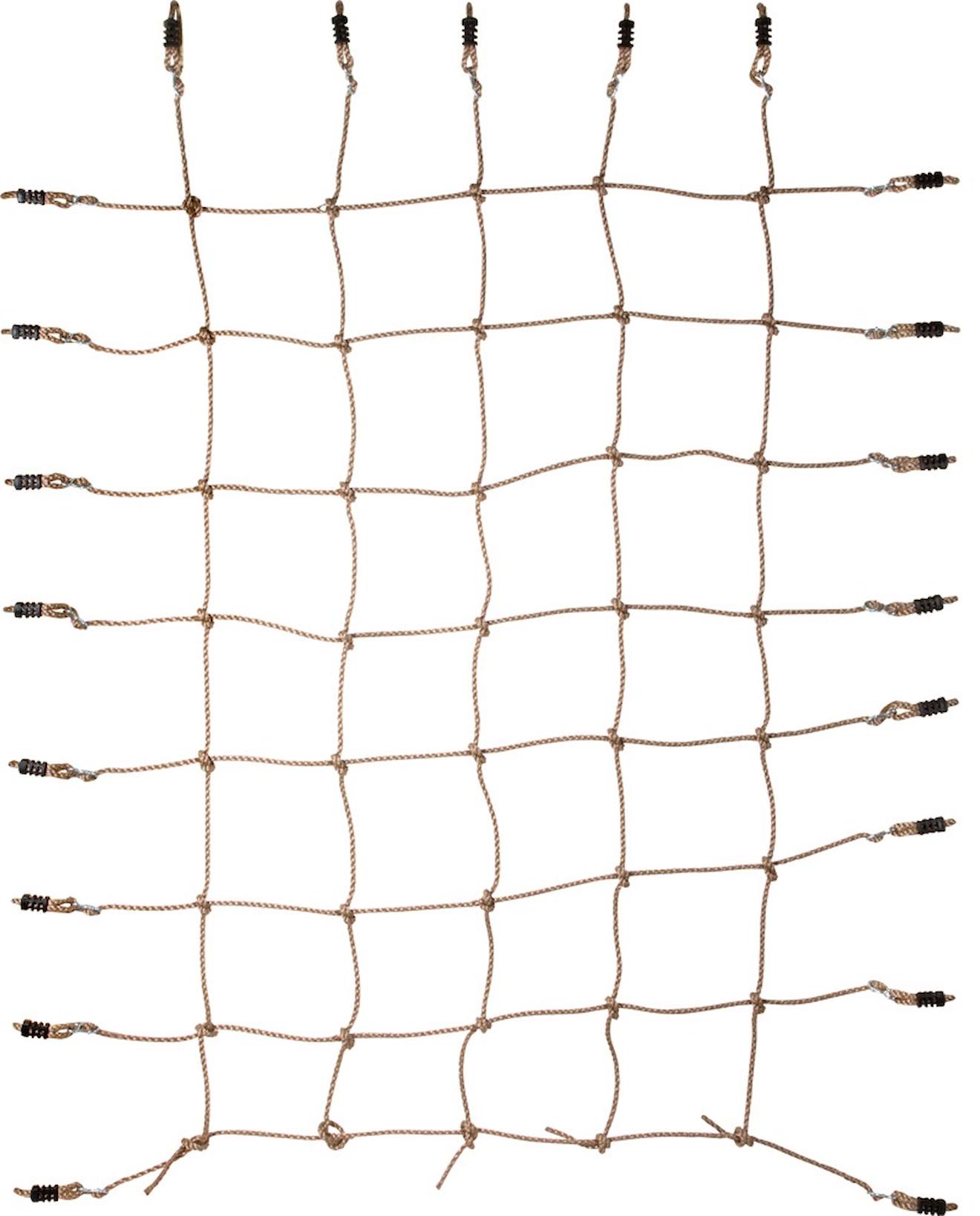 Filet à grimper avec crochet à huit marron