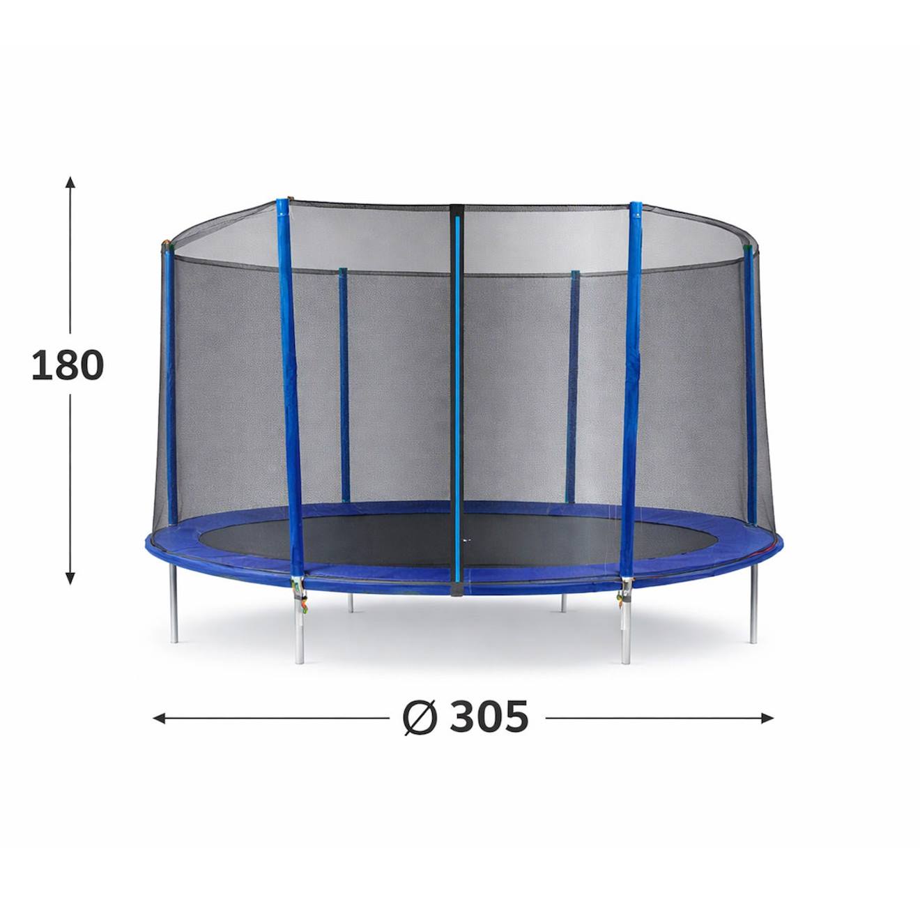 Filet de protection pour trampoline de 3,05 m pour enfants noir