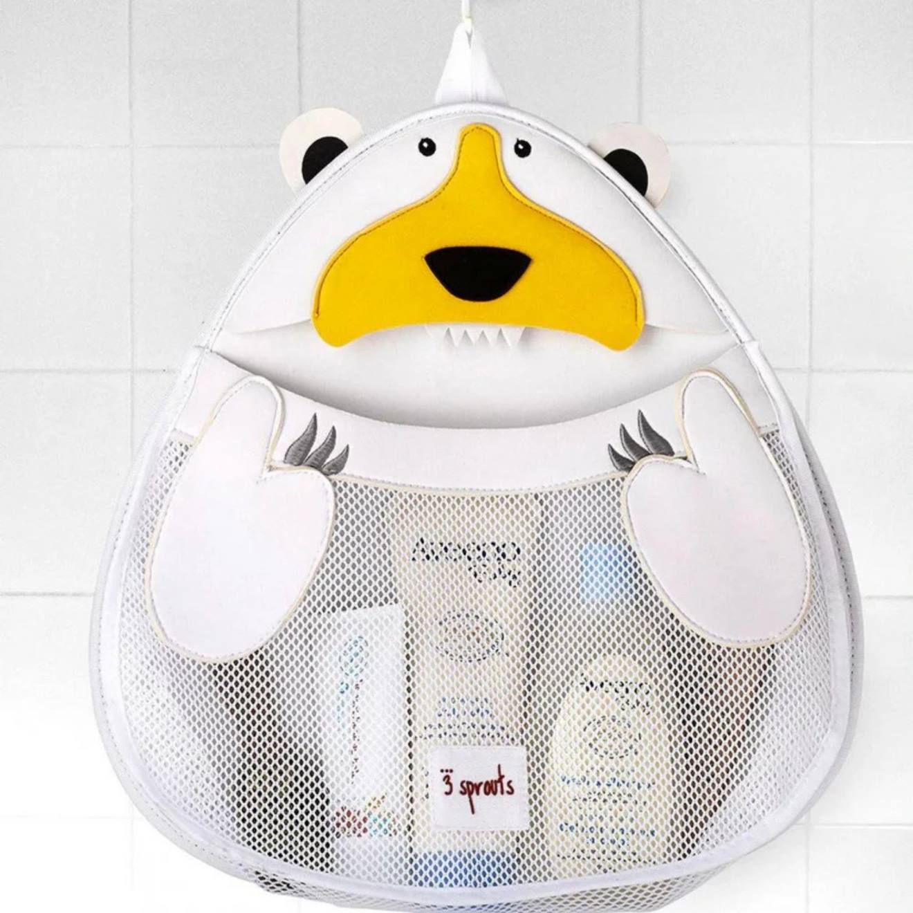 Filet de rangement pour le bain ours polaire blanc