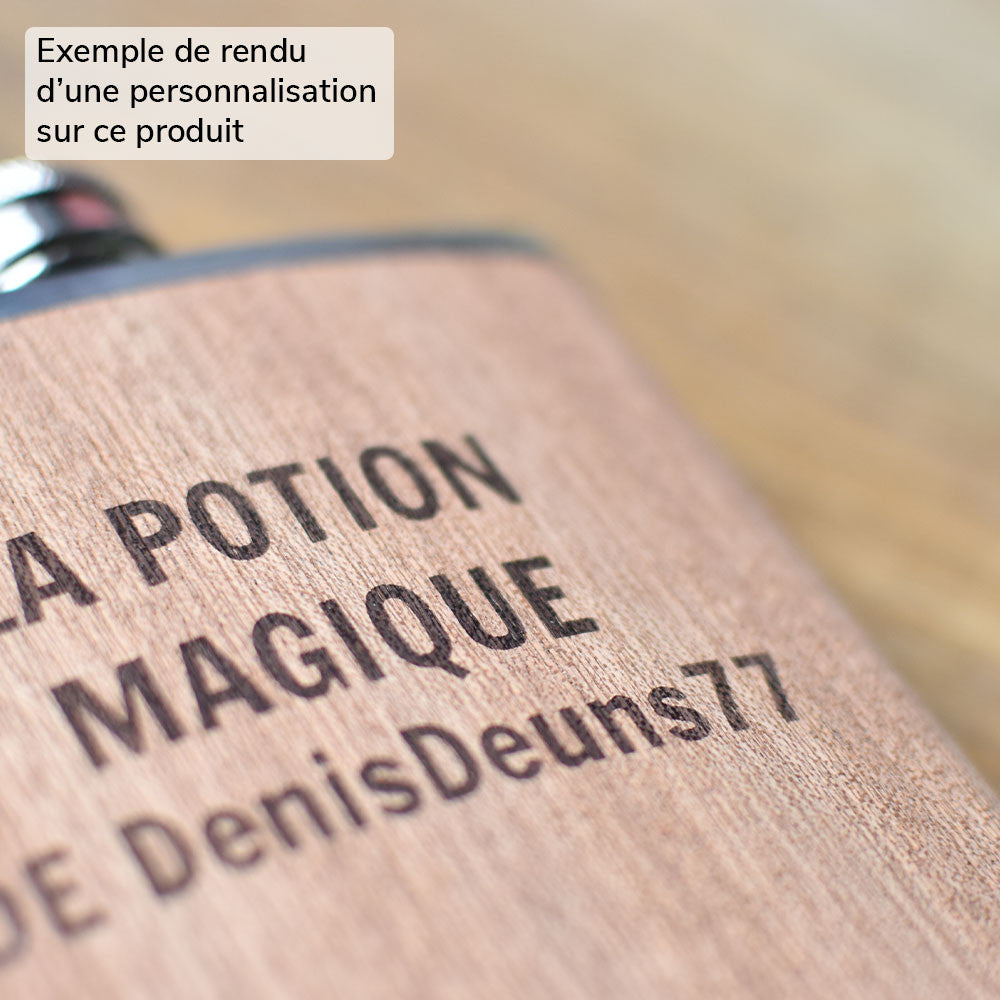 Flasque en Bois À Personnaliser - Flasque Personnalisée CadoMaestro