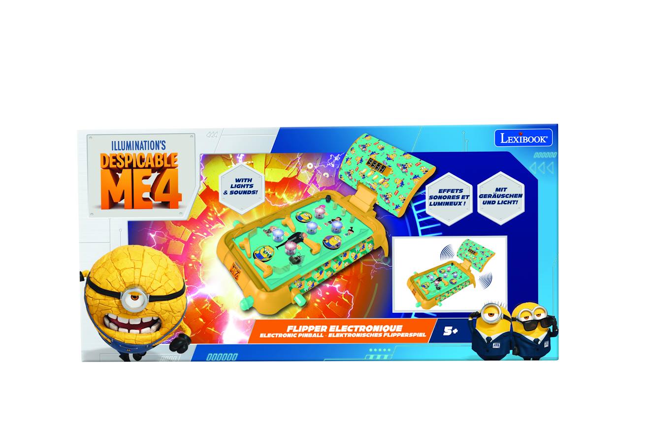 Flipper électronique de table Les Minions bleu