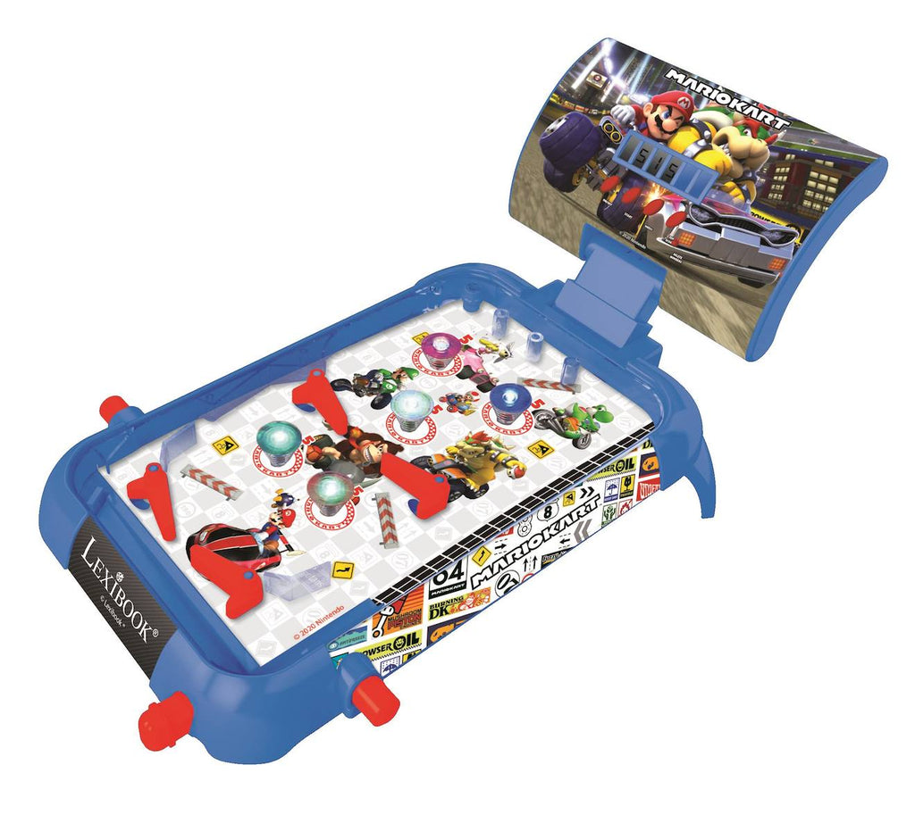 Flipper électronique de table Mario Kart bleu
