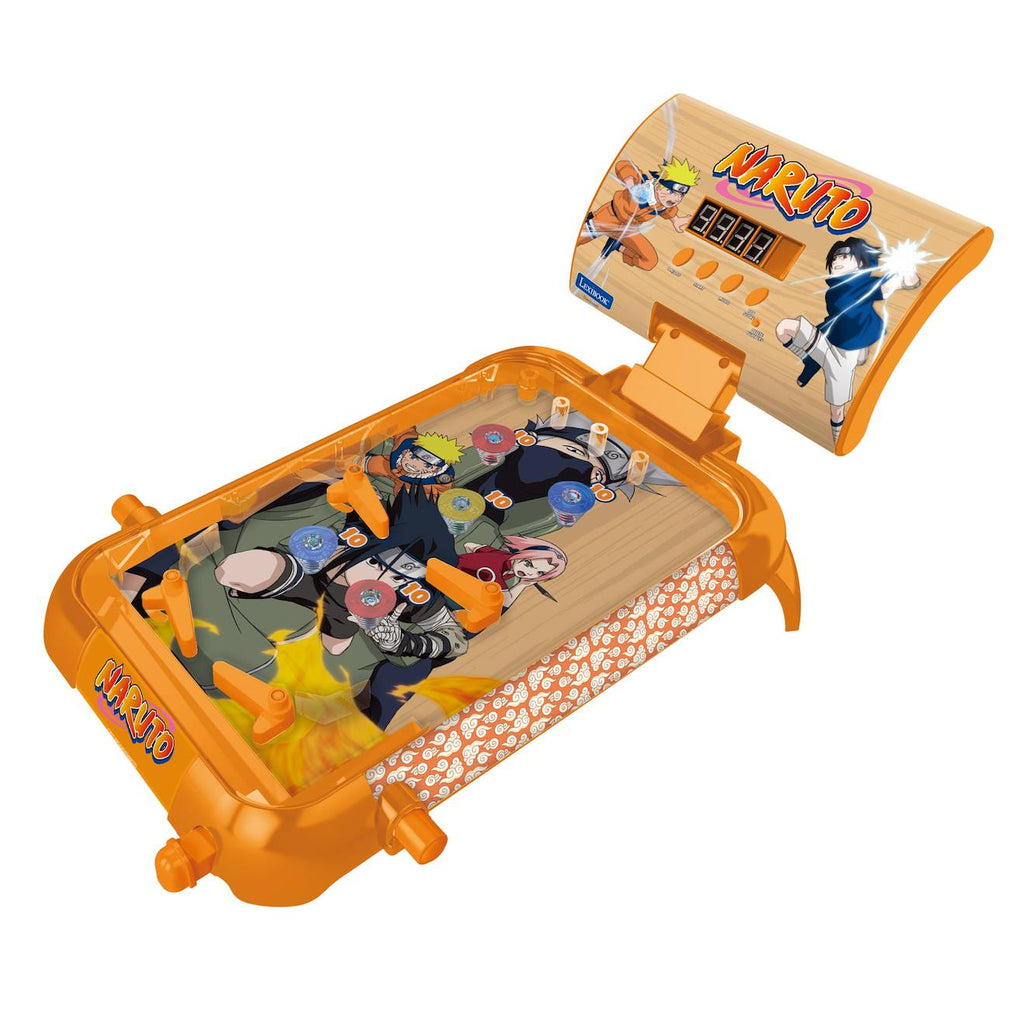 Flipper électronique de table Naruto, effets lumineux et sonores orange
