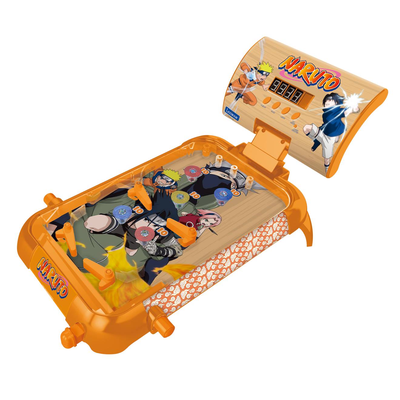 Flipper électronique de table Naruto, effets lumineux et sonores orange