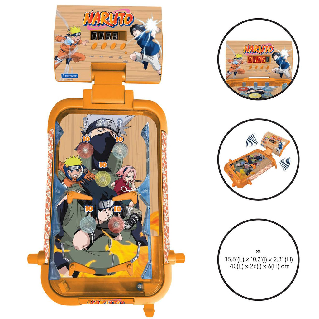 Flipper électronique de table Naruto, effets lumineux et sonores orange