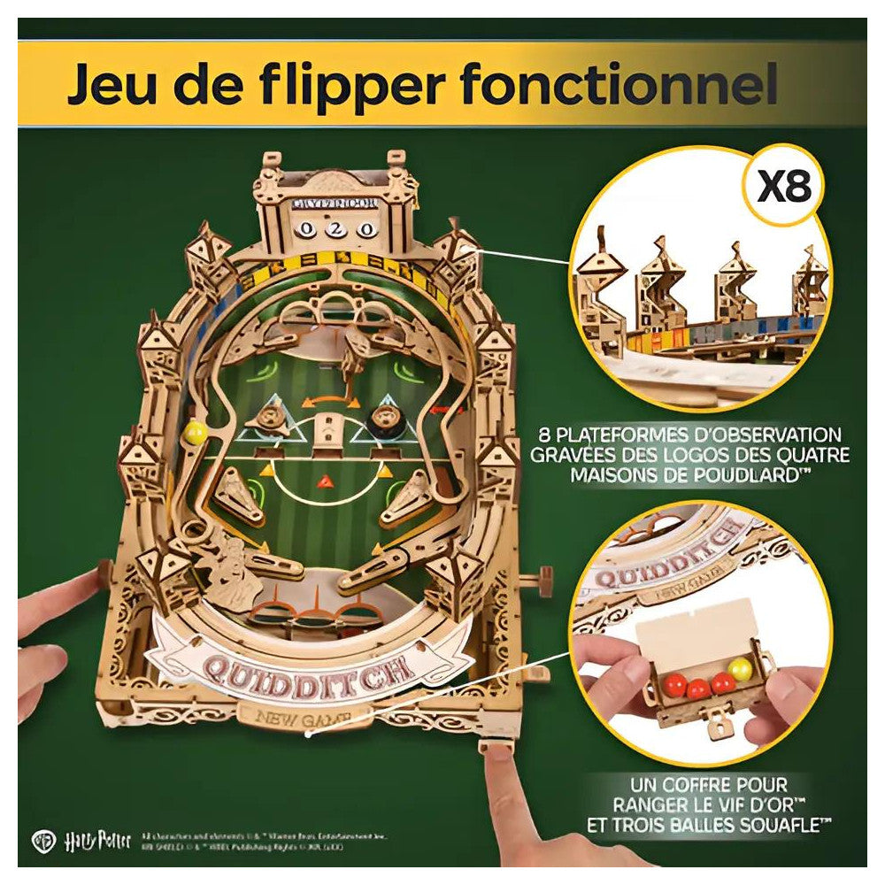 Flipper Quidditch Harry Potter à Monter - Maquette Bois