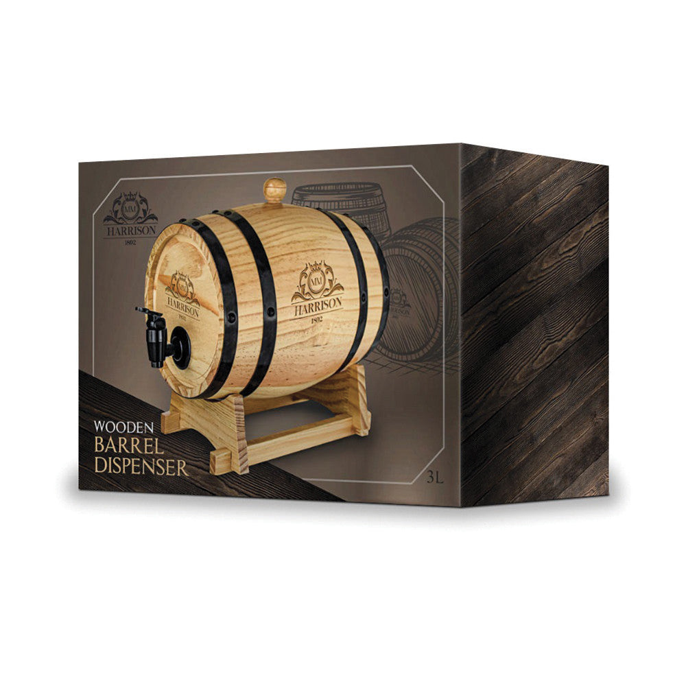Fontaine de Table Tonneau en Bois - Vin