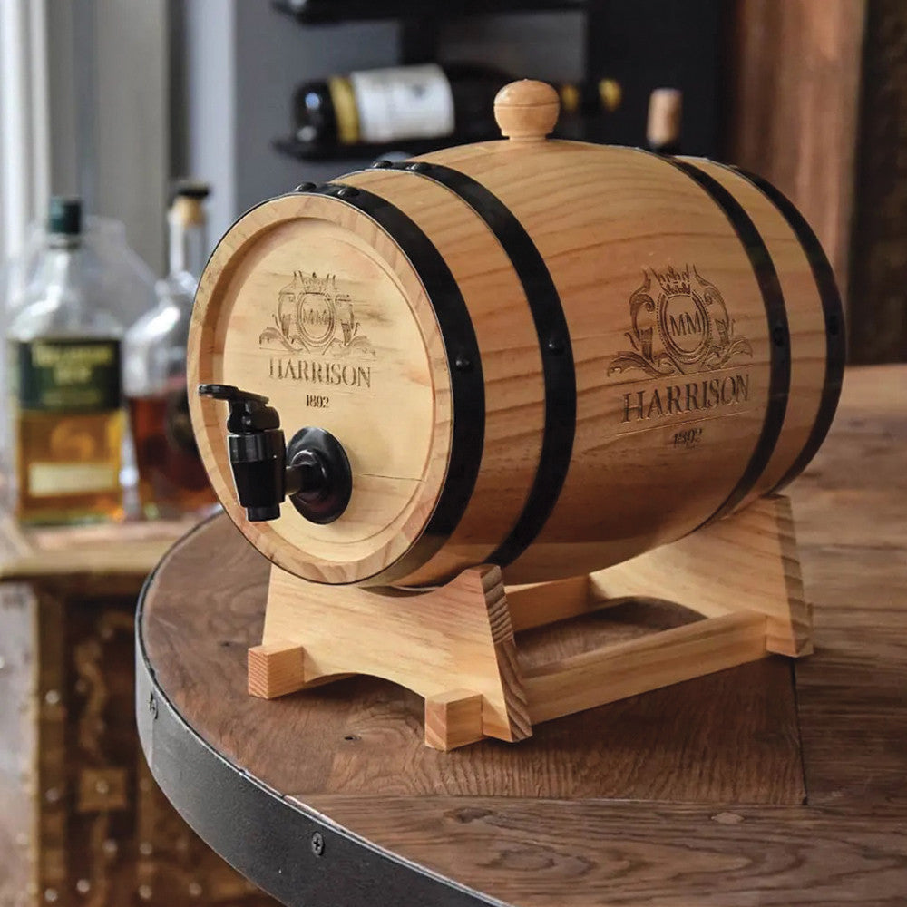 Fontaine de Table Tonneau en Bois - Vin