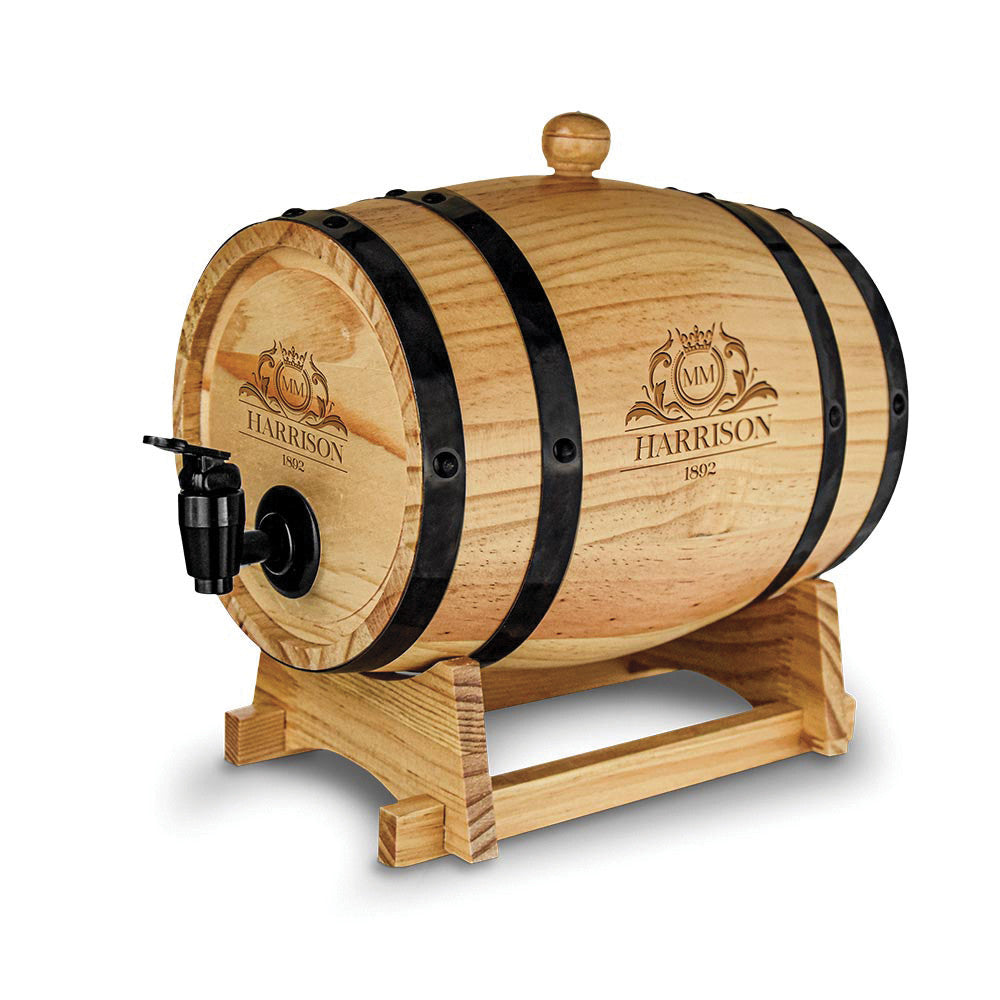 Fontaine de Table Tonneau en Bois - Vin
