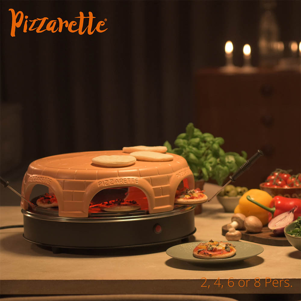 Four à Mini Pizza Pizzarette Plaque Chauffante 4p. - Petit Electroménager Original Pizzarette