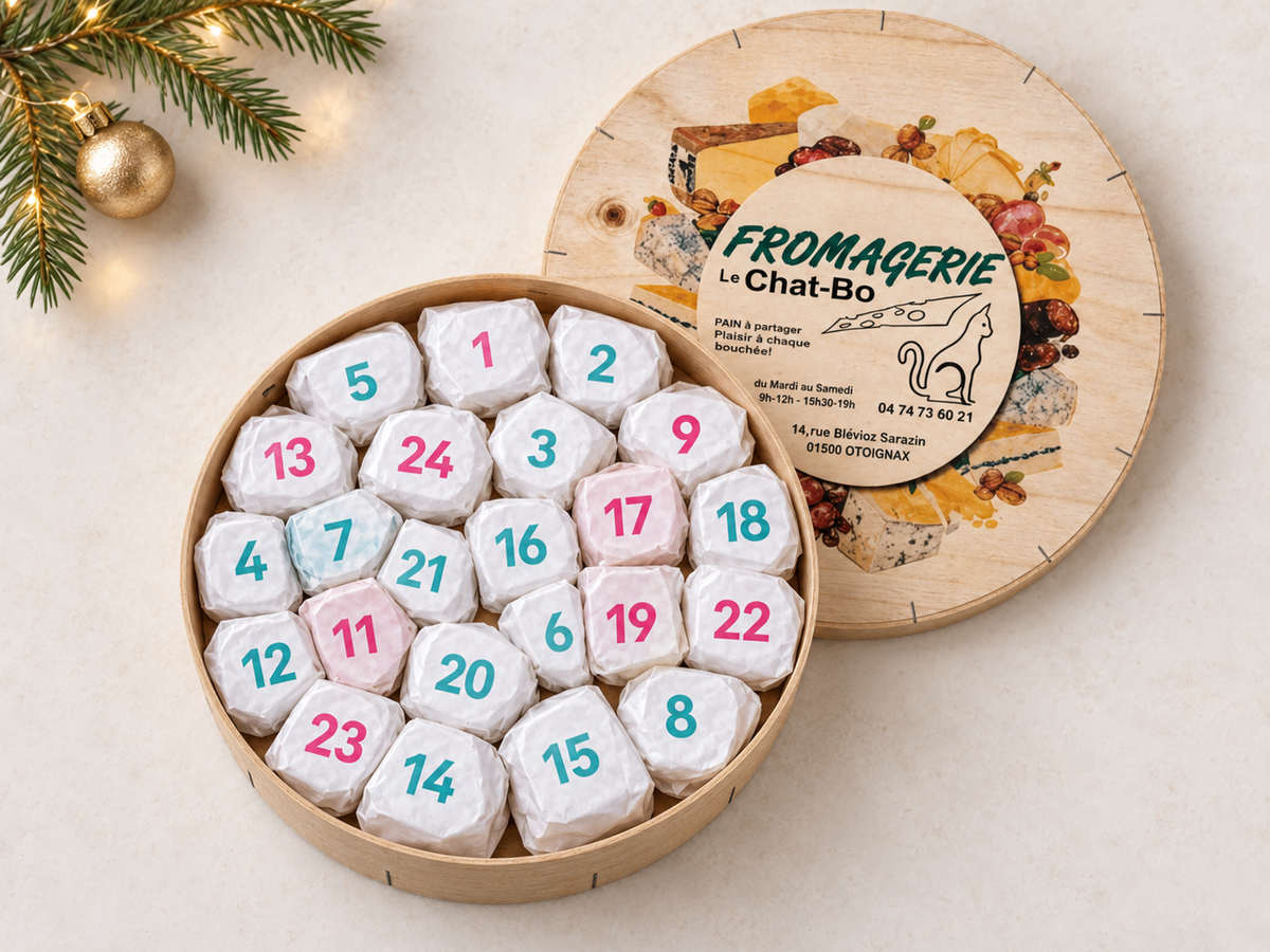 Calendrier de l'Avent Fromage Artisanal Le Chat-Bo 2026