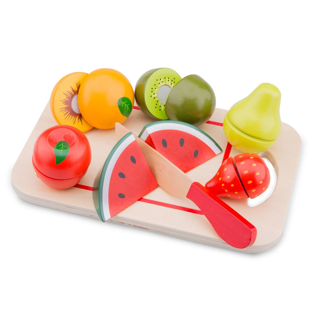 Fruits en bois à découper beige