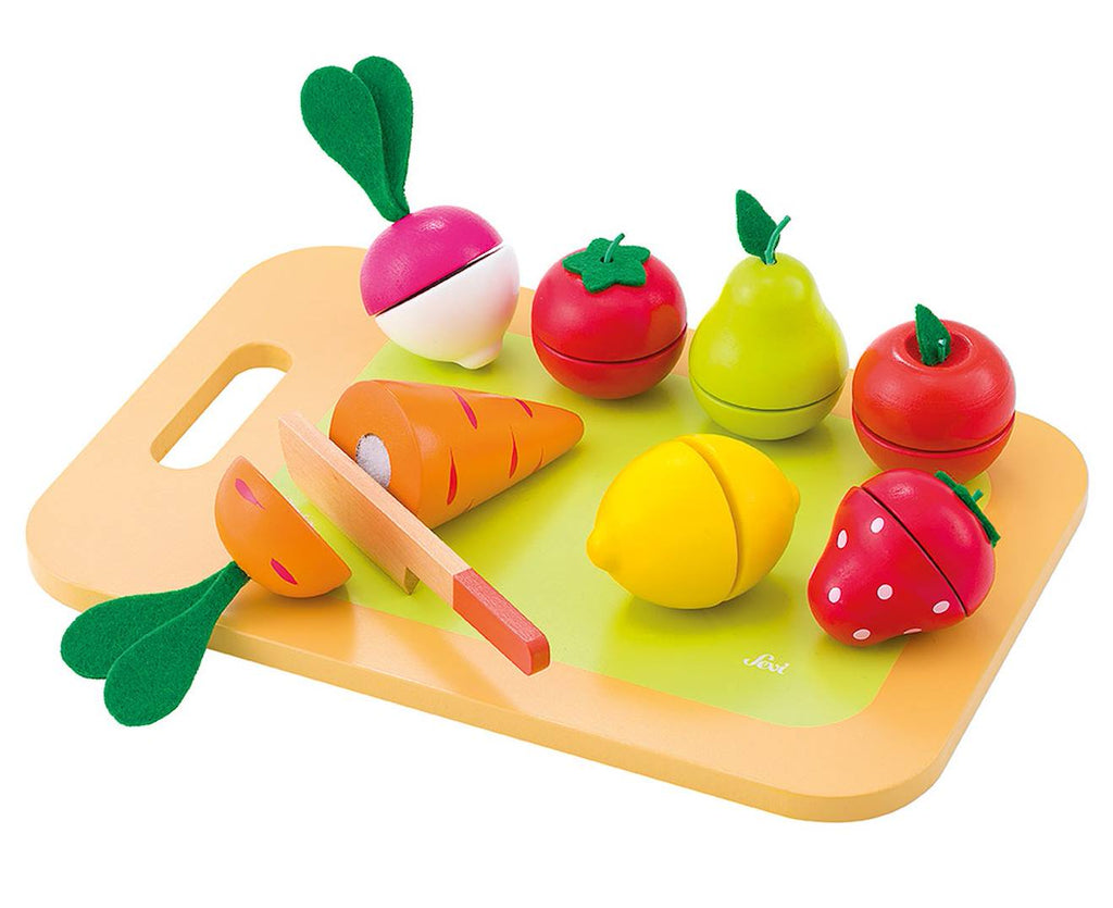 Fruits et légumes à découper vert