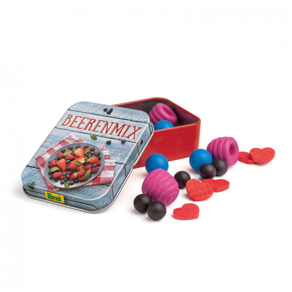 Fruits rouges en bois rouge