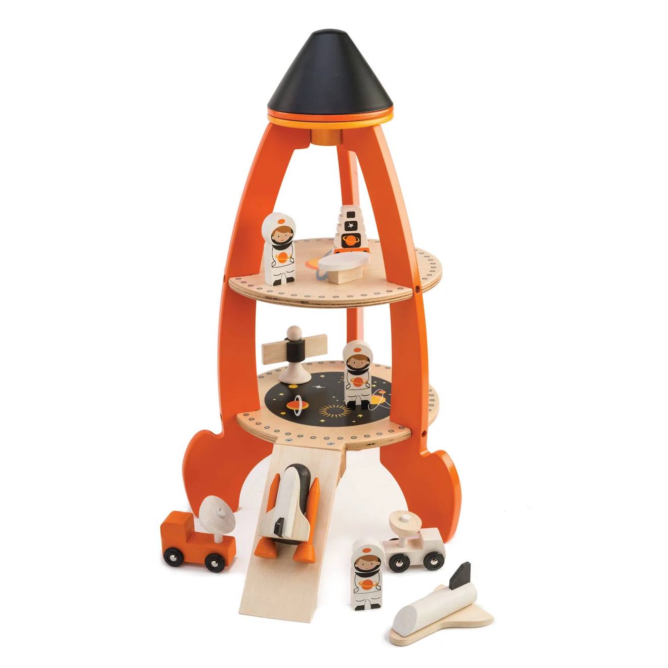 Fusée spatiale orange